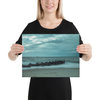 Blue Morning at Rehoboth Coastal Landscape Photo Canvas Wall Art Print, 12" X 16"
