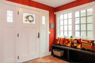 Inspiration for a timeless entryway remodel in Calgary