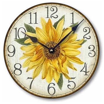 Vintage-Style Sunflower Clock