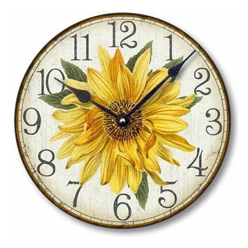 Vintage-Style Sunflower Clock