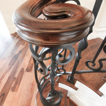 Project #74 | Circular Staircase with Hand-Forged Metal Panels