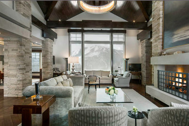 Living room - contemporary living room idea in Salt Lake City