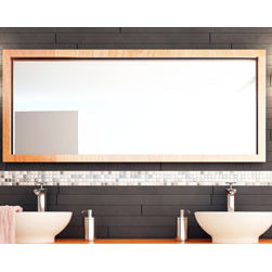 Custom size gold mirror frame - Bathroom Mirrors