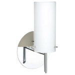Besa Lighting - Besa Lighting 1SW-440307-LED-CR Copa 3 - 9" 5W 1 LED Mini Wall Sconce - Copa is a timeless open cylinder of handcrafted glass, that demonstrates contemporary sensibilities. Our Opal glass is a soft white cased glass that can suit any classic or modern decor. Opal has a very tranquil glow that is pleasing in appearance. The smooth satin finish on the clear outer layer is a result of an extensive etching process. This blown glass is handcrafted by a skilled artisan, utilizing century-old techniques passed down from generation to generation. The mini sconce is equipped with a decorative lamp holder mounted to either a low profile round or square canopy. These stylish and functional luminaries are offered in a beautiful Chrome finish.  Mounting Direction: Horizontal  Shade Included: TRUE  Dimable: TRUE  Color Temperature:   Lumens: 450  CRI: +  Rated Life: 25000 HoursCopa 3 9" 5W 1 LED Mini Wall Sconce Chrome Opal Matte GlassUL: Suitable for damp locations, *Energy Star Qualified: n/a  *ADA Certified: n/a  *Number of Lights: Lamp: 1-*Wattage:5w LED bulb(s) *Bulb Included:Yes *Bulb Type:LED *Finish Type:Chrome
