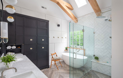 Room Tour: Clever Use of Space and Colour Reboots a Dull Bathroom
