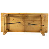 HERCULES Series 8' x 40" Solid Pine Folding Farm Table, Light Natural