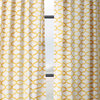 Illusions Yellow Printed Cotton Curtain Single Panel, 50"x 120"