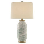 Currey and Company - Currey and Company 6000-0339 Sarcelle - One Light Table Lamp - Tumultuous waves crashing ashore have never lookedSarcelle One Light T Sea Foam/Harlow Silv *UL Approved: YES Energy Star Qualified: n/a ADA Certified: n/a  *Number of Lights: Lamp: 1-*Wattage:150w E26 Standard Base bulb(s) *Bulb Included:No *Bulb Type:E26 Standard Base *Finish Type:Sea Foam/Harlow Silver Leaf