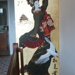 Gold Leaf Geisha Mural - Products