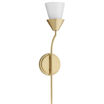 Pinellas Collection 22.5" 1-Light Contemporary Wall Sconce, Soft Gold