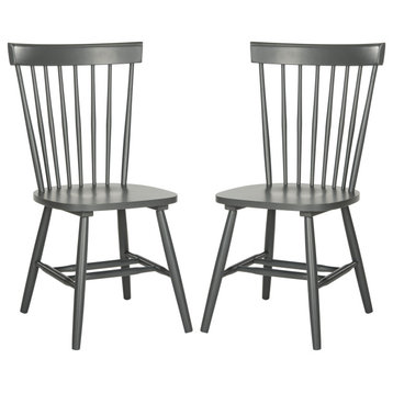 Safavieh Parker Spindle Dining Chair, Set of 2, Charcoal Gray
