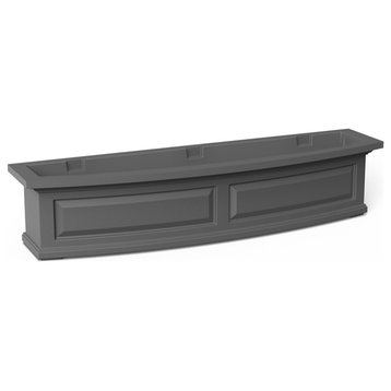 Mayne Nantucket 4ft Traditional Plastic Window Box in Graphite Gray