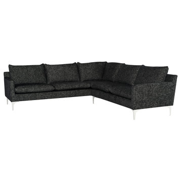 Anders Salt & Pepper Fabric Sectional Sofa, HGSC848