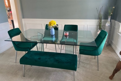 Example of a trendy dining room design in Cleveland