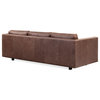 Manhattan Leather Sofa, Mocha Top Grain Full Aniline