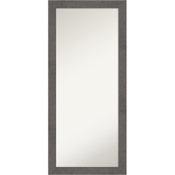 Contemporary Mirror, Free Standing/Wall Mounted Design, Rustic Plank Grey