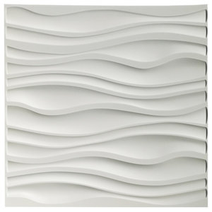 19.7"x19.7" Art3d PVC Wave Board Decorative 3D Wall Panels, Set of 12 -  Contemporary - Wall Panels - by Art3d LLC | Houzz