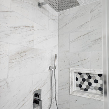 Bathroom Remodel with Frameless Glass Shower Door