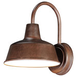 Maxim Lighting - Maxim Lighting Pier M 1-Light Outdoor 10.75" Wall Sconce, Bronze - Picture yourself in an old gangster movie and the lighting on the wharf would look very much like this collection. This all aluminum collection is available in your choice of Weathered Zinc, Empire Bronze, or Black and is at a price point sure to please.