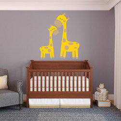 Mom & Baby Giraffe - Wall Decals