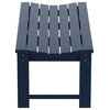 Ellendale Poly Plastic Backless Adirondack Bench in Navy Blue