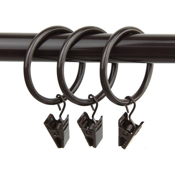 1-3/8" ID Ring With Clip, Set of 10, Cocoa