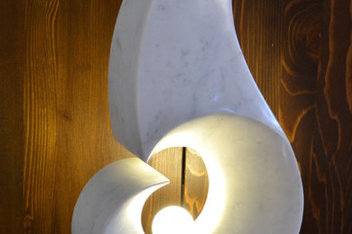 Original Carrara marble lamp