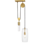 Robert Abbey - Robert Abbey Gravity - One Light Pendant, Modern Brass Finish - Black Fabric Wrapped  Canopy InGravity One Light Pe Modern Brass *UL Approved: YES Energy Star Qualified: n/a ADA Certified: n/a  *Number of Lights: Lamp: 1-*Wattage:100w A bulb(s) *Bulb Included:No *Bulb Type:A *Finish Type:Modern Brass