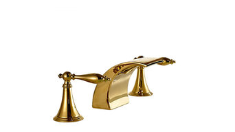 Gold LED Bathroom Sink Faucet Mixer Tap