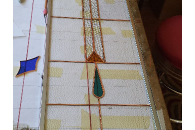Restoration of Art Deco Stained Glass Sidelights