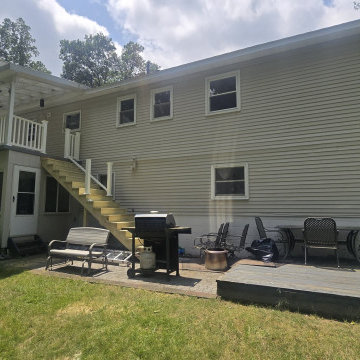 Two-Tier Composite Deck with Covered Patio