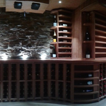 Custom Sapele Wine Cellar and basement Reno