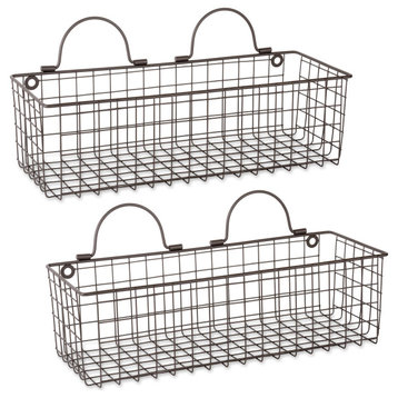 DII Wire Wall Basket, Set of 2 Medium Bronze