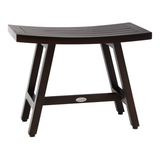 Patented 24" Asia® Lotus Mocha-Shield Teak Shower Bench - Asian