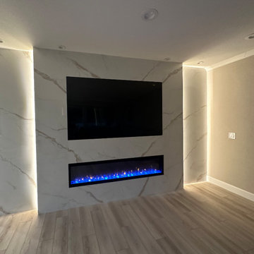 Slab Wall Fireplace