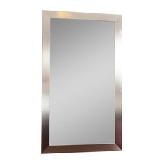 BrandtWorks Modern Silver Wall Mirror, 32"x55"
