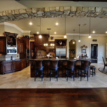 Moreno Kitchen View Wtih Stoned Arches