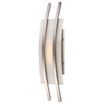 Nuvo Lighting - Nuvo Lighting 62/102 Trax - One Module - Wall Sconce - Twin ribs of brushed nickel or hazel bronze support a gently curved pane of frosted glass, creating an elegant, eye-catching new sconce designed to complement any d�cor.  Dimable: Yes  Bulb CLI: K  Lumens: 2    Shade Included: GlassTrax One Module Wall Sconce Brushed Nickel  Frosted Glass *UL Approved: YES *Energy Star Qualified: n/a  *ADA Certified: YES  *Number of Lights: Lamp: 1-*Wattage:4.8w LED - KolourOne Motivation Module bulb(s) *Bulb Included:No *Bulb Type:LED - KolourOne Motivation Module *Finish Type:Brushed Nickel