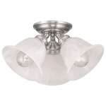 Livex Lighting - Essex Ceiling Mount, Brushed Nickel - Bring a refined lighting style to your kitchen or bath area with this Essex collection three light flush mount.