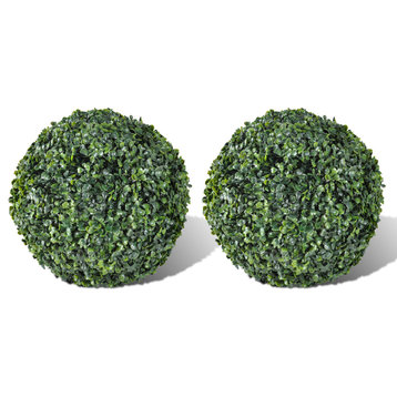 Boxwood Ball Artificial Leaf Topiary Ball 10.6" - 2 pcs