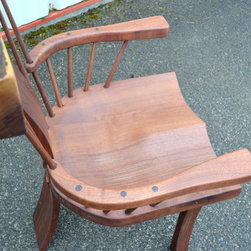 Walnut Curved Back, Spindle, Armchairs - Dining Chairs