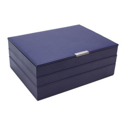 Large Stackable Tray Set in Purple - Jewelry Boxes And Organizers