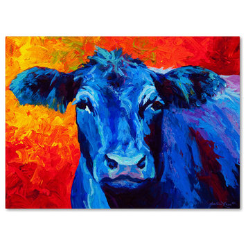 Marion Rose 'Blue Cow' Canvas Art, 18" x 24"