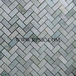 HB-27 MING GREEN HERRINGBONE 5/8 X 1 1/4 - Mosaic Tile