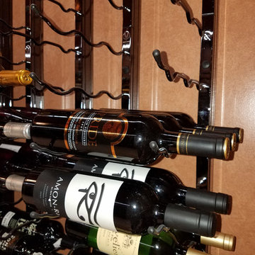 Label Forward Orientation Contemporary Wine Cellar Rack System Irvine