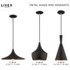 Livex Lighting 1-Light Mini Pendant, Black