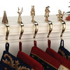 Frosty Snowman Christmas Stocking Hanger, Lacquered