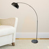 Contemporary Arch Chrome Floor Lamp With Swivel Studio Lamp Head