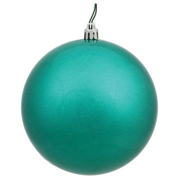 Vickerman 4" Candy Ball Ornaments, UV Drilled, 6/Bag, Seafoam