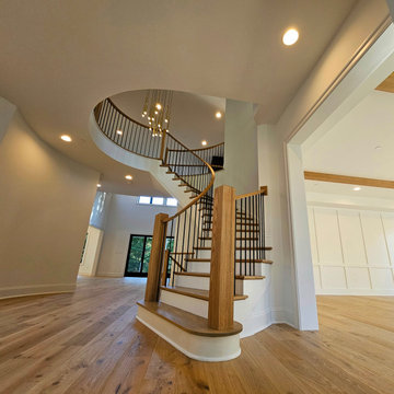 Project #110 | Beautiful Curved Staircase with Circular Balcony
